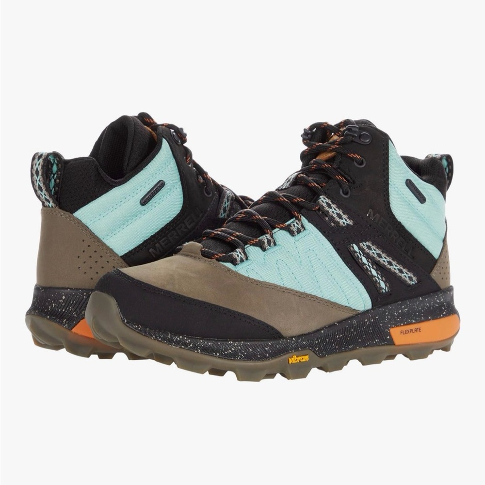 Merrell Women's Athletic Shoes - Black, Light Blue, and Tan
